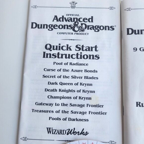VINTAGE Advanced Dungeons & Dragons MANUALS Pool of Radiance Translation Wheel - Picture 8 of 10